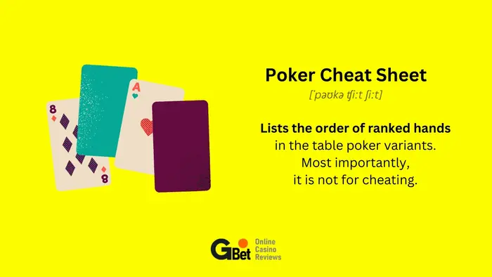 Cheat Sheet Definition in Poker